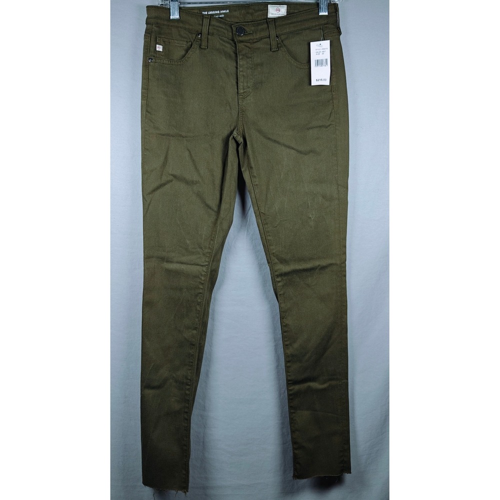 AG Adriano Goldschmied The Legging Ankle Skinny Jeans Olive Green 26R NWT ASW119